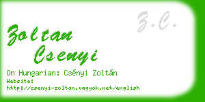 zoltan csenyi business card