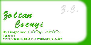 zoltan csenyi business card